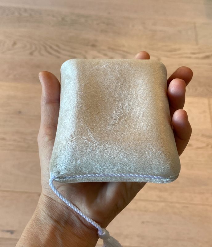 Fløyel smykkeboks pudderrosa