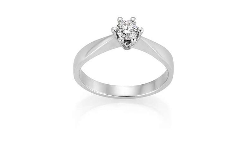 Enstens diamantring 0,20ct W.Si